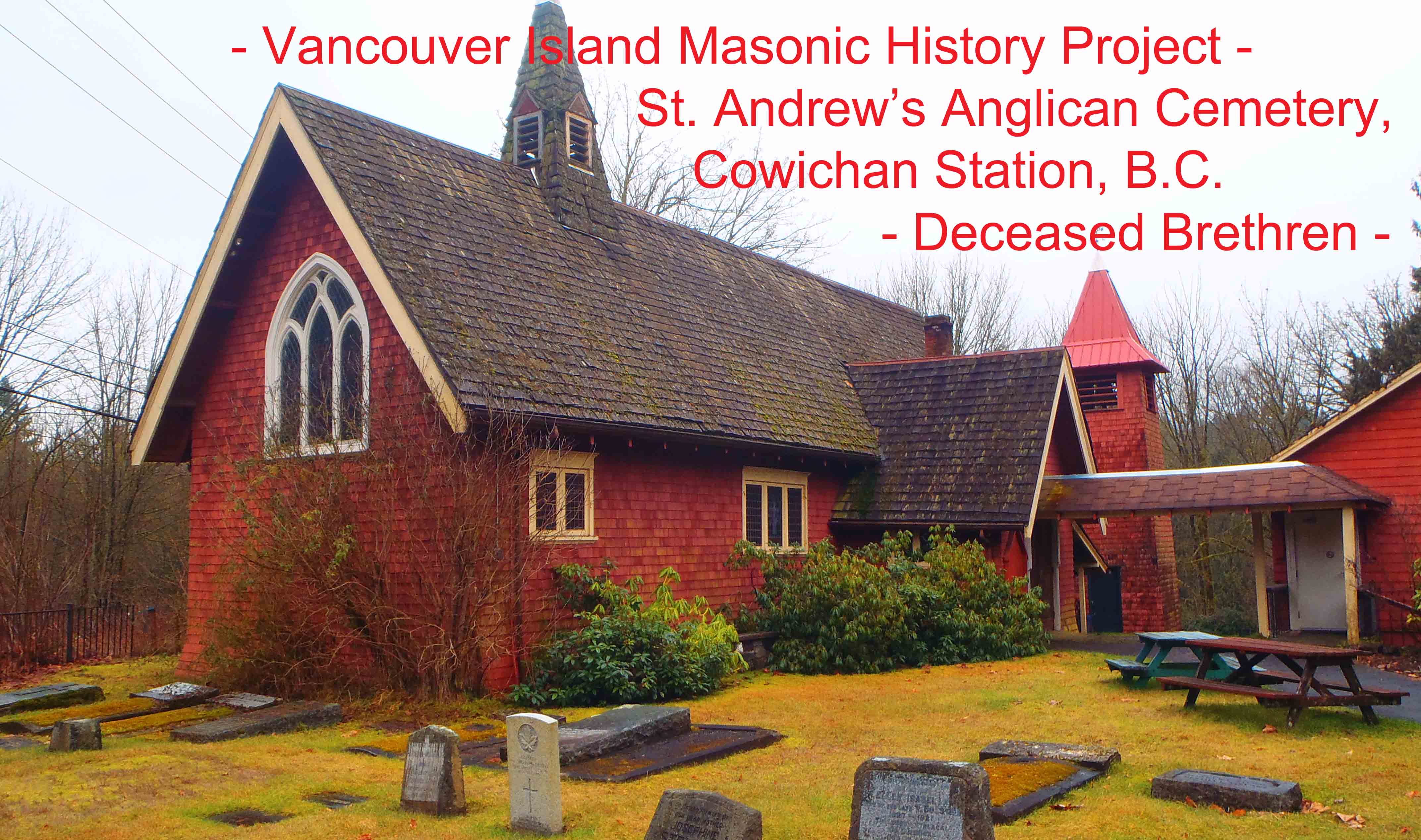 Saint Andrews Anglican cemetery, Cowichan Station - Deceased brethren